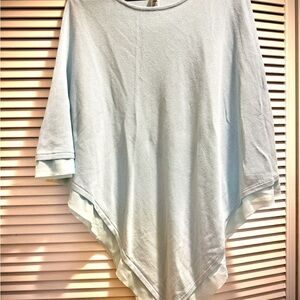 Chico's Soft Blue Poncho Sweater Top